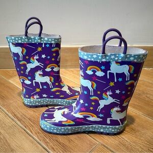 Western Chief Purple Unicorn Kids' Rain Boots